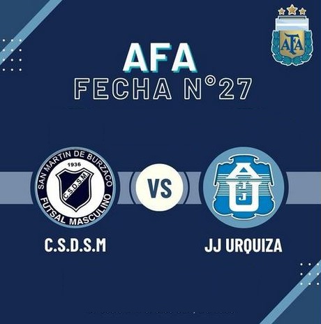 J.J. Urquiza, San Martin de Burzaco, Fecha Nro 27, Futsal AFA