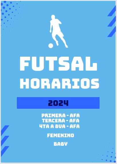 J.J.Urquiza, Futsal 2024, Horarios, Entrenamientos