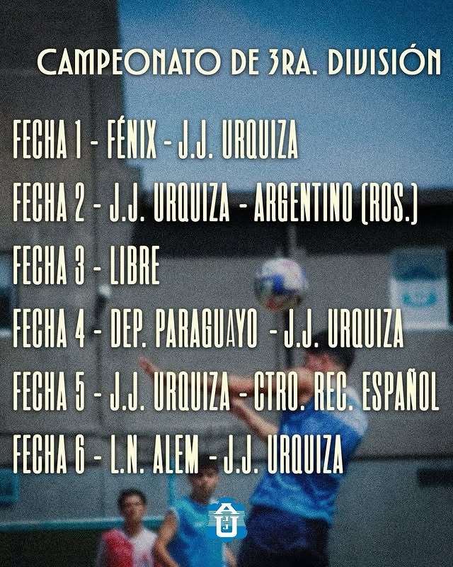 JJUrquiza, J.J.Urquiza, Juveniles, Tercera División, 2026, Reserva, 3ra